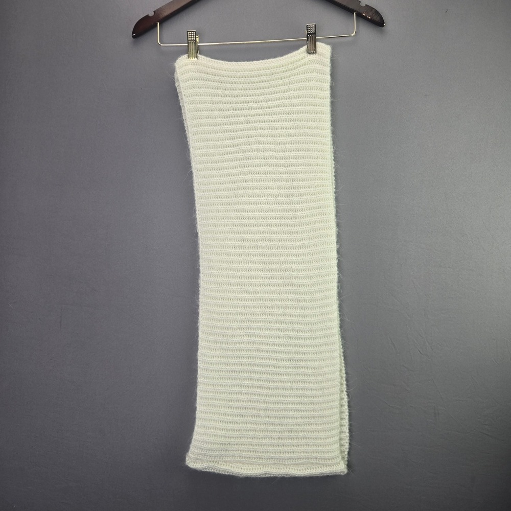 Forever 21 Infinity Scarf Ribbed Knit Metallic Shimmer OS Ivory White Winter